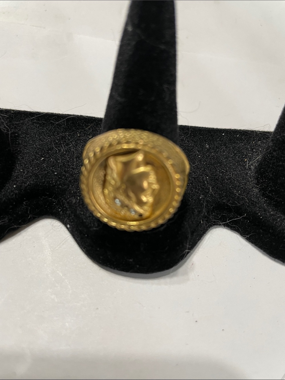Ring-Gold-Tone Medallion Statement Ring